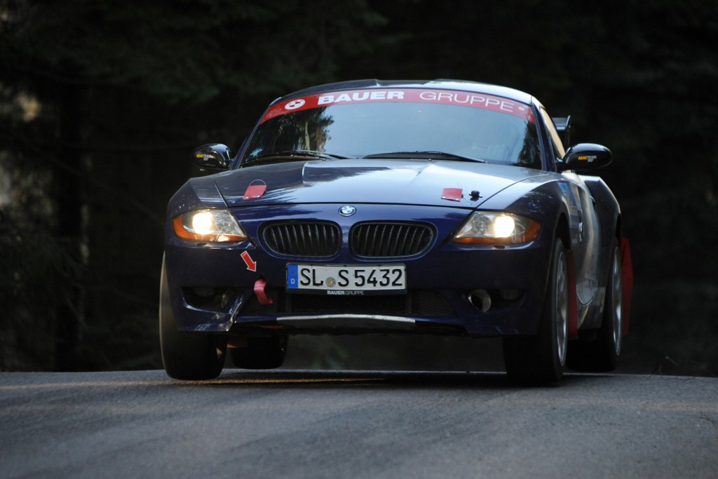 Det tyske hold Jörn Perlow og Finn Perlow deltager med deres meget unikke BMW Z4M i weekendens Rally Stoholm